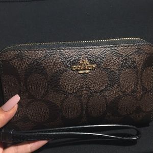 Coach leather wristlet